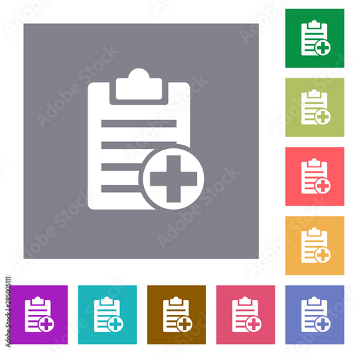 Add new note square flat icons