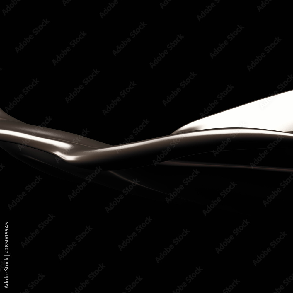 Fototapeta premium Luxury elegant splash liquid gold. 3d illustration, 3d rendering.