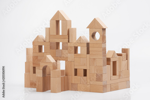 Wooden blocks, castle
