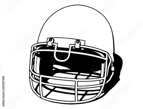 sketch american football helmet vector