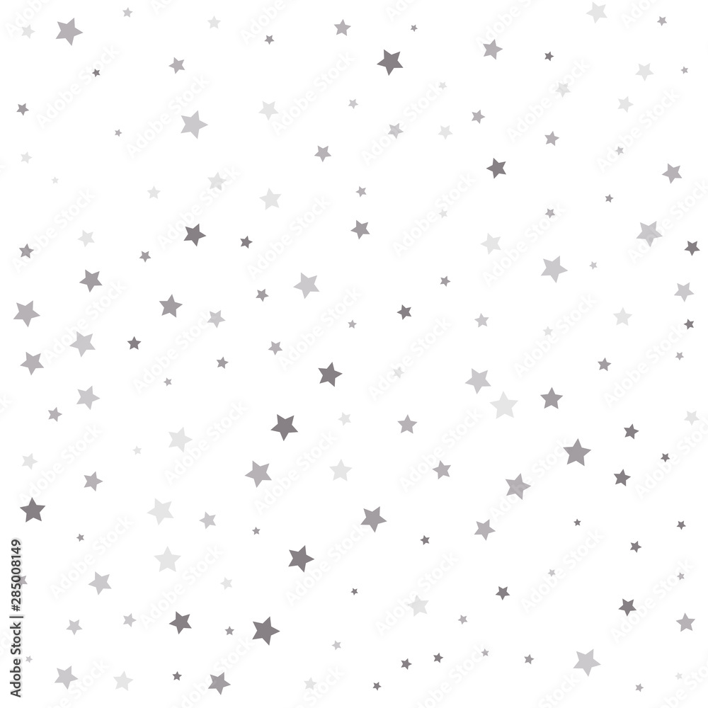 Abstract pattern of random falling silver stars. Confetti celebration. Abstract pattern of random falling silver stars. Confetti celebration.