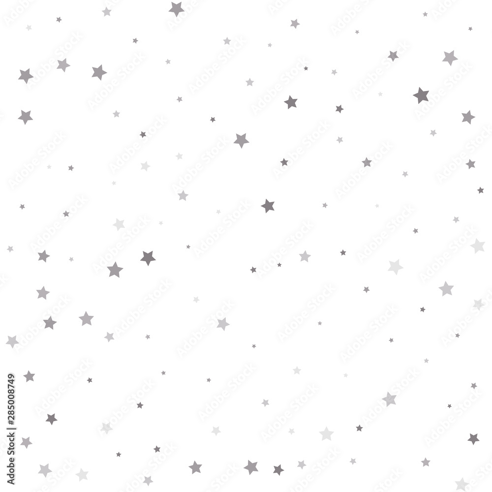 Confetti celebration. Silver stars. Confetti celebration. Silver stars.