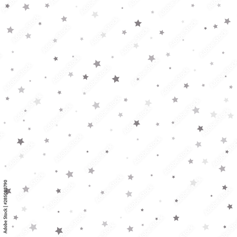 Abstract pattern of random falling silver stars. Template for holiday designs, invitation, party, birthday, wedding. Abstract pattern of random falling silver stars. Template for holiday designs, invitation, party, birthday, wedding.