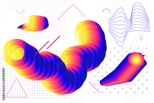 Universal Gradient geometric shapes set 