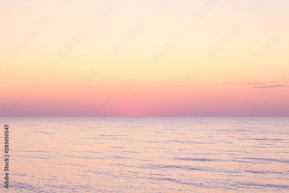 beautiful evening gradient sky and sea