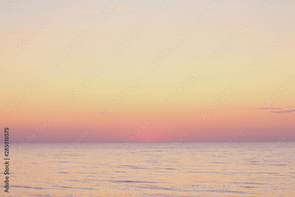 beautiful evening gradient sky and sea