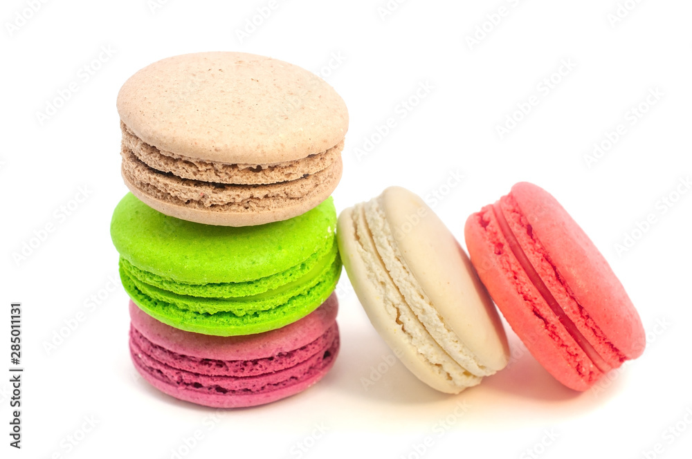 Macaroon cake biscuits isolated on white Macaroon cake biscuits isolated on white