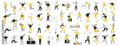 Set of business people flat icons © ARNICA