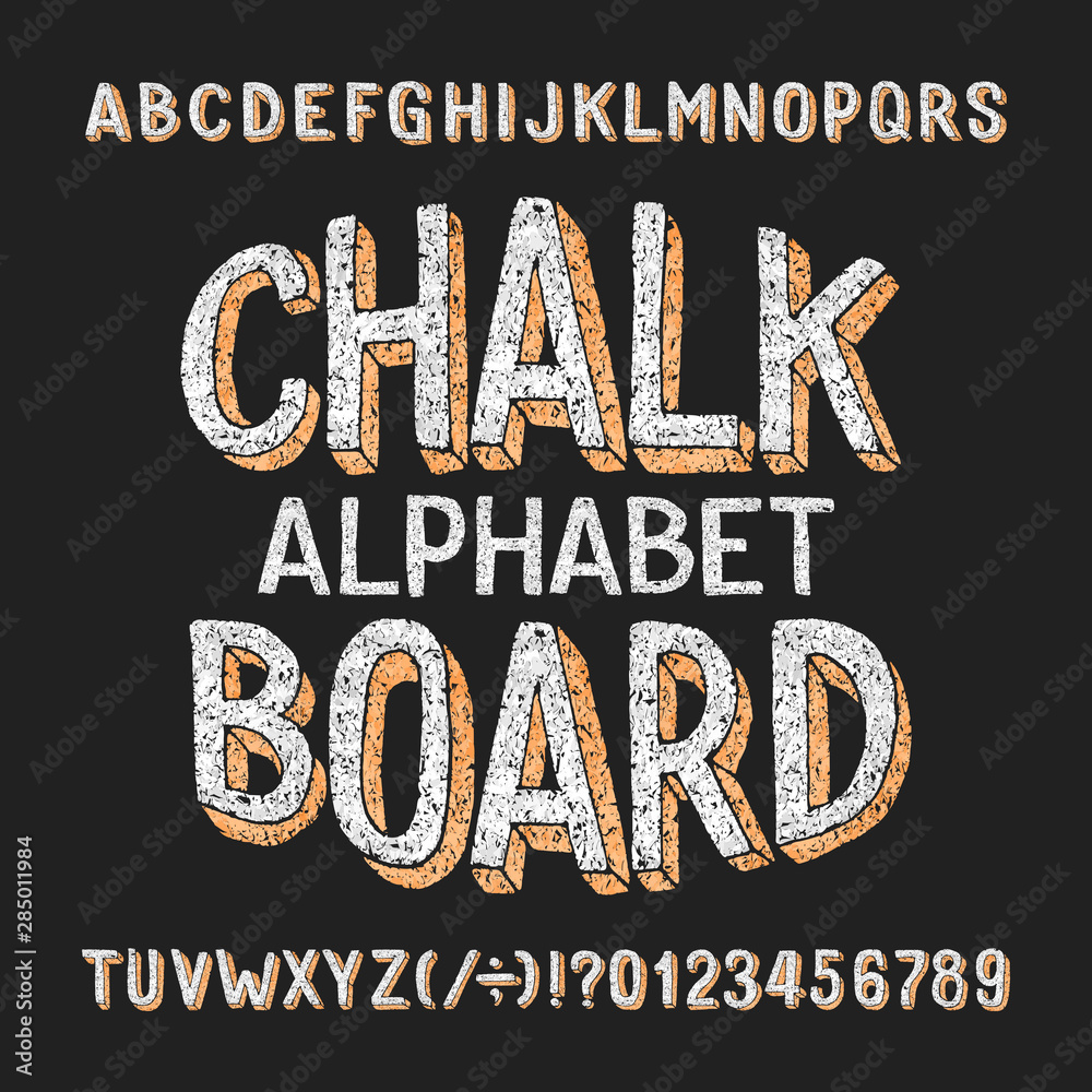 Chalkboard Fonts Numbers