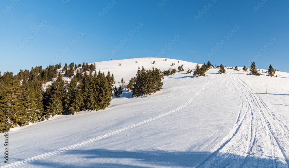 Veterne hill in winter Mala Fatra mountains in Slovakia