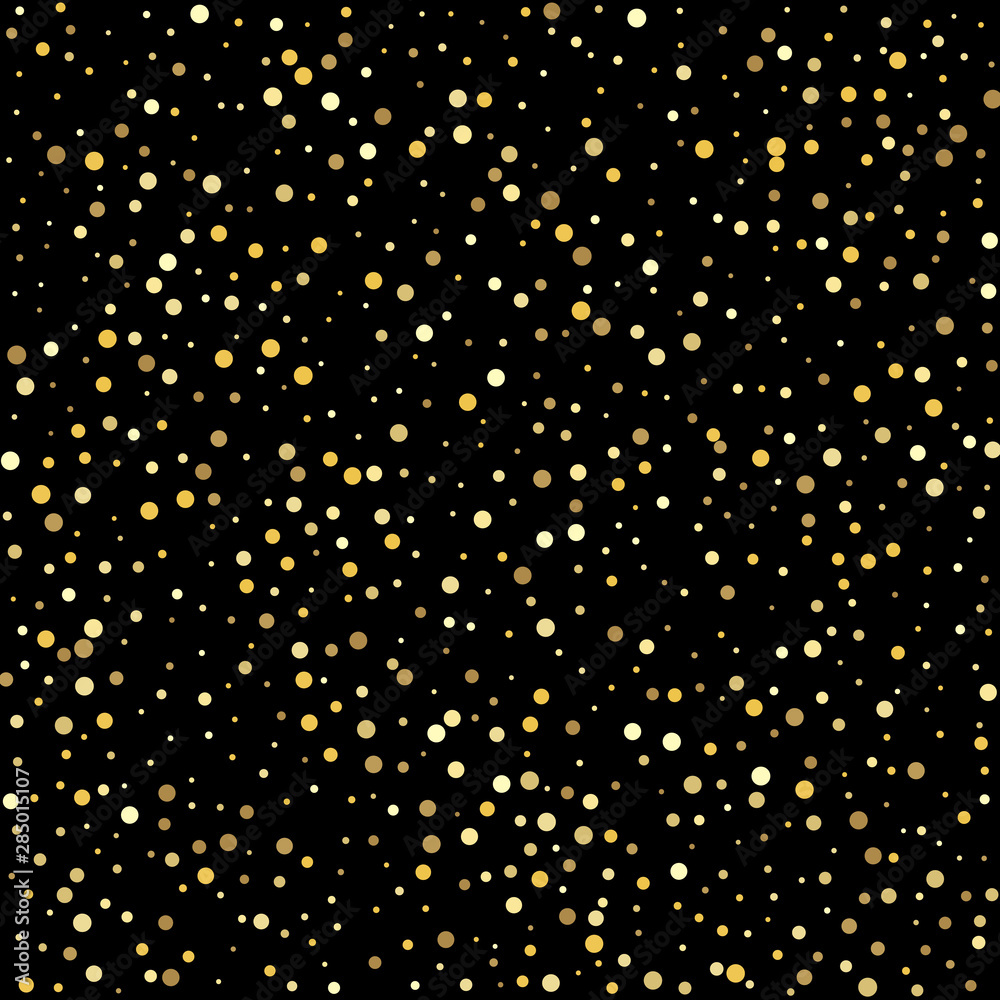 Golden dots on a square background. Gold dots.