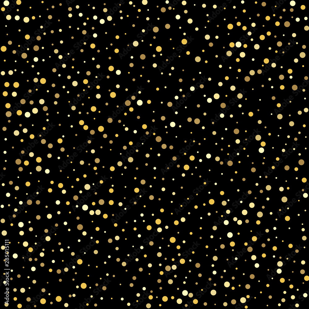 Sparkle tinsel elements celebration graphic design. Golden dots on a square background.