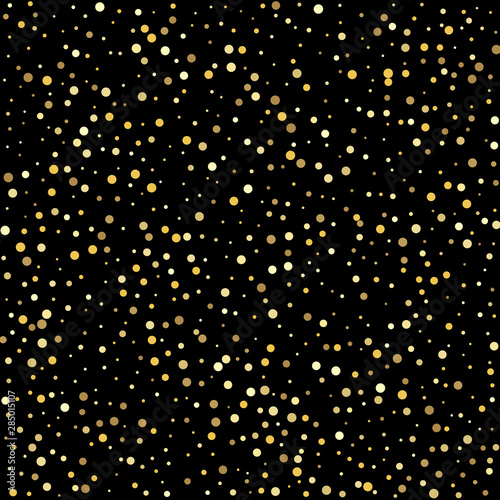 Golden dots on a square background. Gold dots.