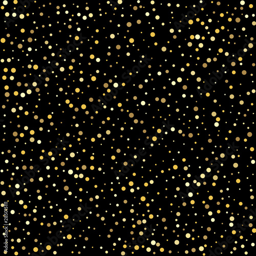 Sparkle tinsel elements celebration graphic design. Golden dots on a square background.