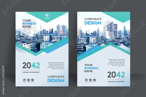 City Background Business Book Cover Design Template