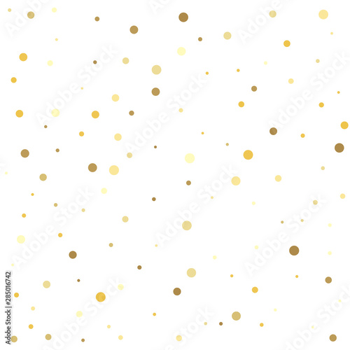 Golden dots on a square background. Gold dots on a white background.