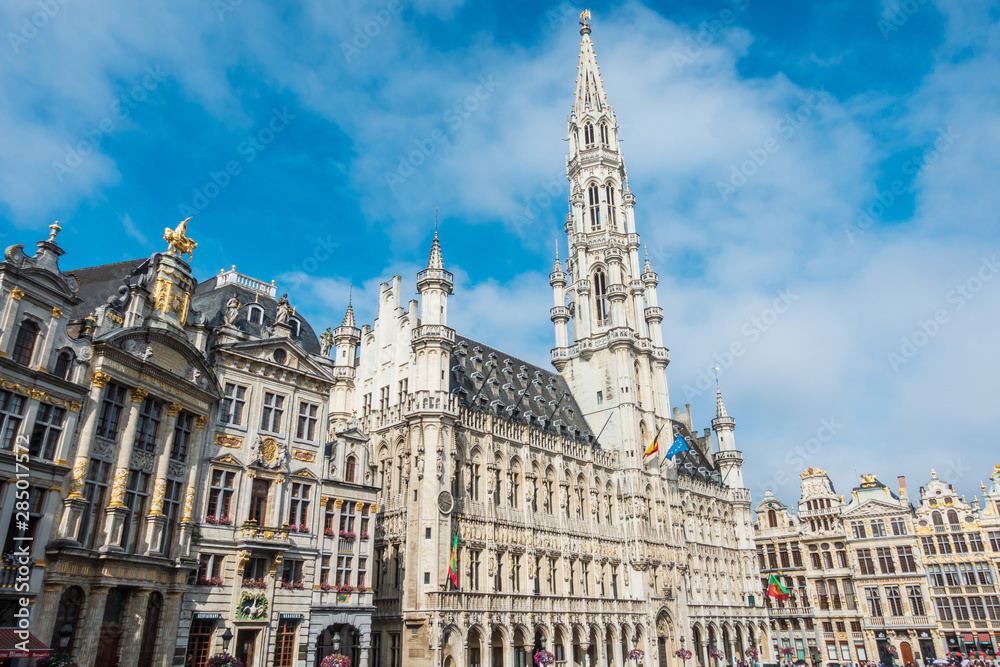 BRUSSELS, BELGIUM - August 27, 2017: Grand Square in Brussels city