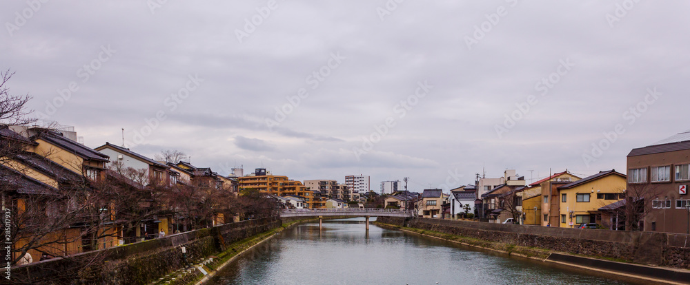 City scenery of Kanazawa Japan