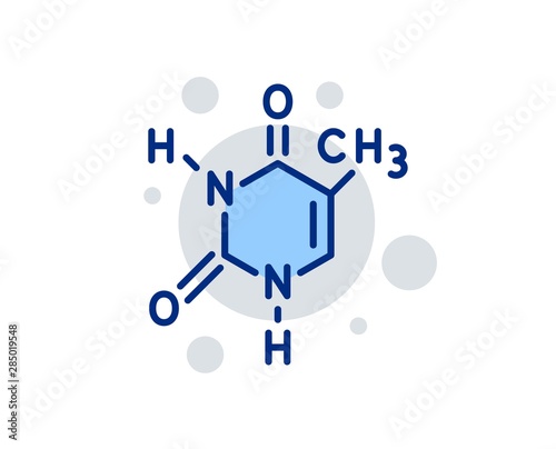 Chemical formula line icon. Chemistry lab sign. Analysis symbol. Linear design sign. Colorful chemical formula icon. Vector