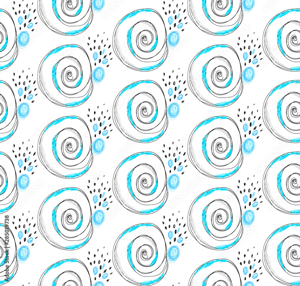 Abstract seamless pattern with hand drawn scribbles, scruffy doodles. Modern art. Creative background. Unique design. Wallpaper, textile, wrapping, print on clothes, label, header. Vector illustration Abstract seamless pattern with hand drawn scribbles, scruffy doodles. Modern art. Creative background. Unique design. Wallpaper, textile, wrapping, print on clothes, label, header. Vector illustration