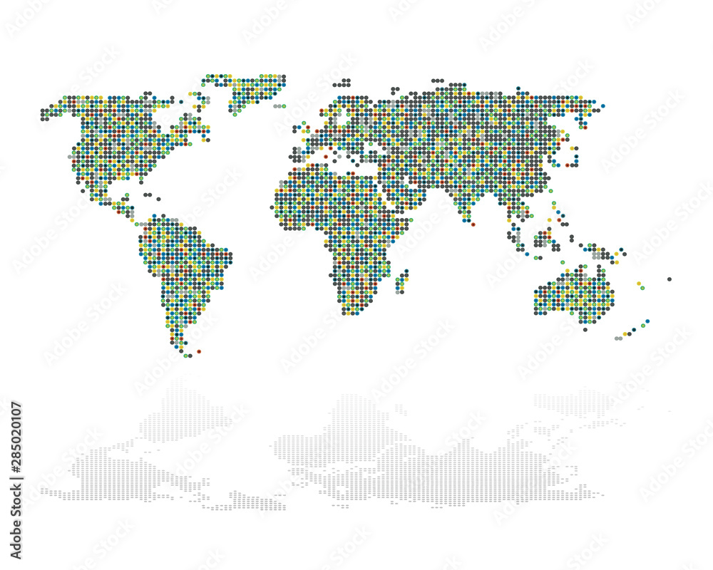 Fototapeta premium vector illustration of world map