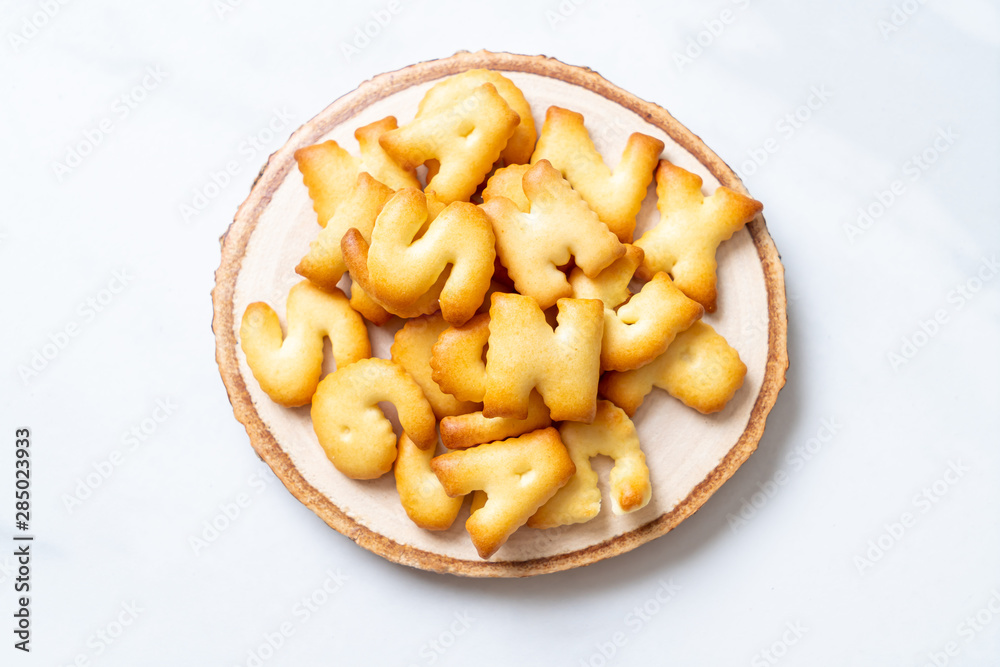 alphabet biscuit bread