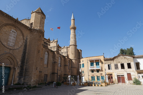 NICOSIA, CYPRUS - MARCH, 29, 2018: Selimiye Mosque in Nicosia, formerly Cathedral Saint Sofia. Northern Cyprus photo