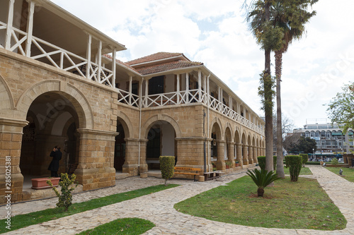 LEFKOSA NIKOSIA, CYPRUS - MARCH, 29, 2018: The Law Courts building is a historic building on the Sarayonu Square. photo