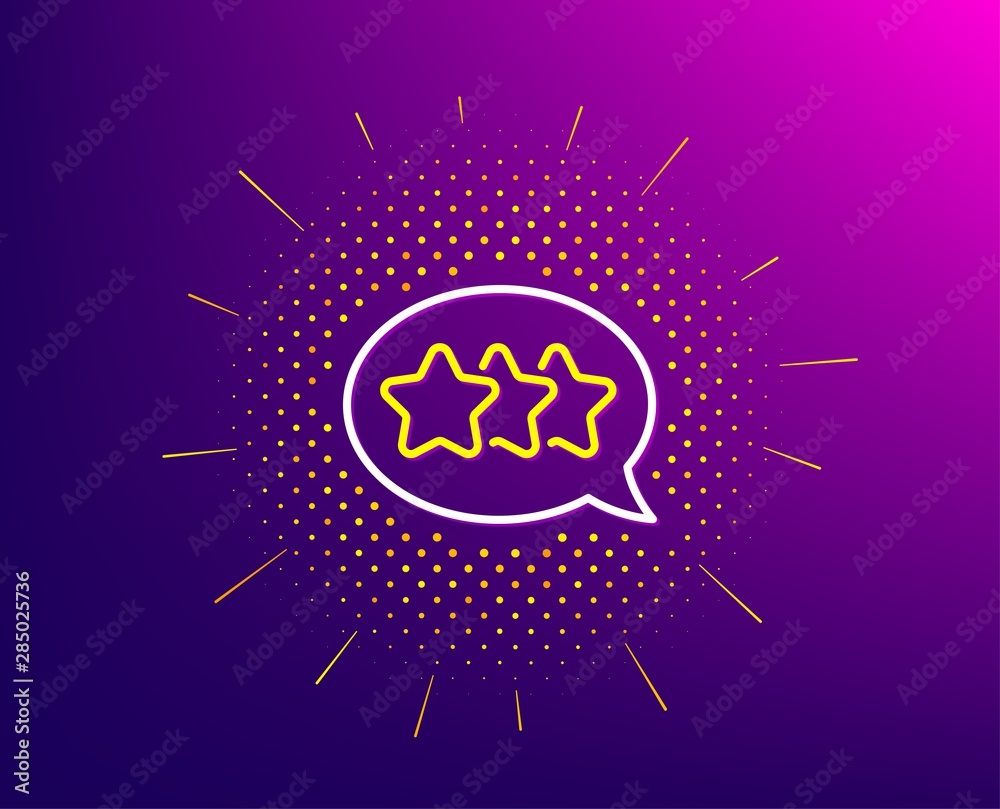 Stars line icon. Halftone pattern. Feedback rating sign. Customer satisfaction symbol. Gradient background. Stars line icon. Yellow halftone pattern. Vector Stars line icon. Halftone pattern. Feedback rating sign. Customer satisfaction symbol. Gradient background. Stars line icon. Yellow halftone pattern. Vector