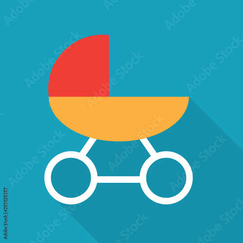 baby stroller icon- vector illustration