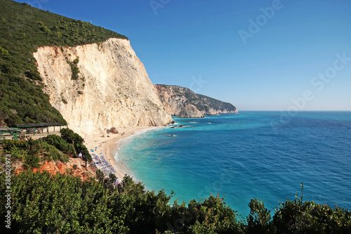 View from the top of the beach and the sea of ​​Porto Katsiki