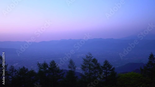 Wallpaper Mural Night View of the Kofu city and Mt.Fuji Torontodigital.ca