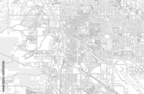 Tucson, Arizona, USA, bright outlined vector map