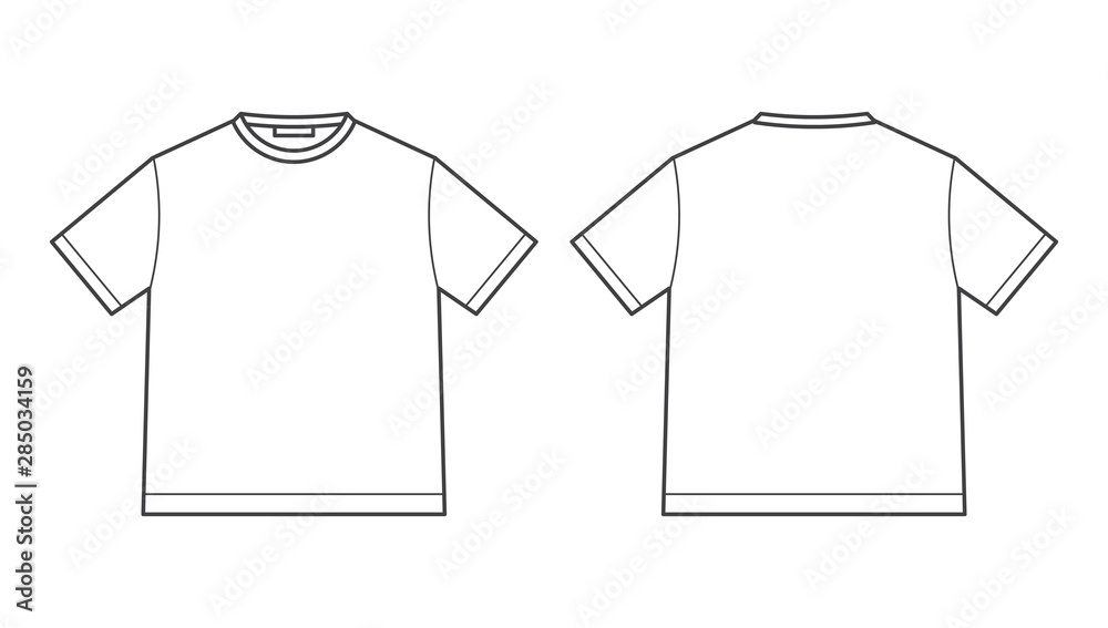 blank tshirt design template Stock Vector