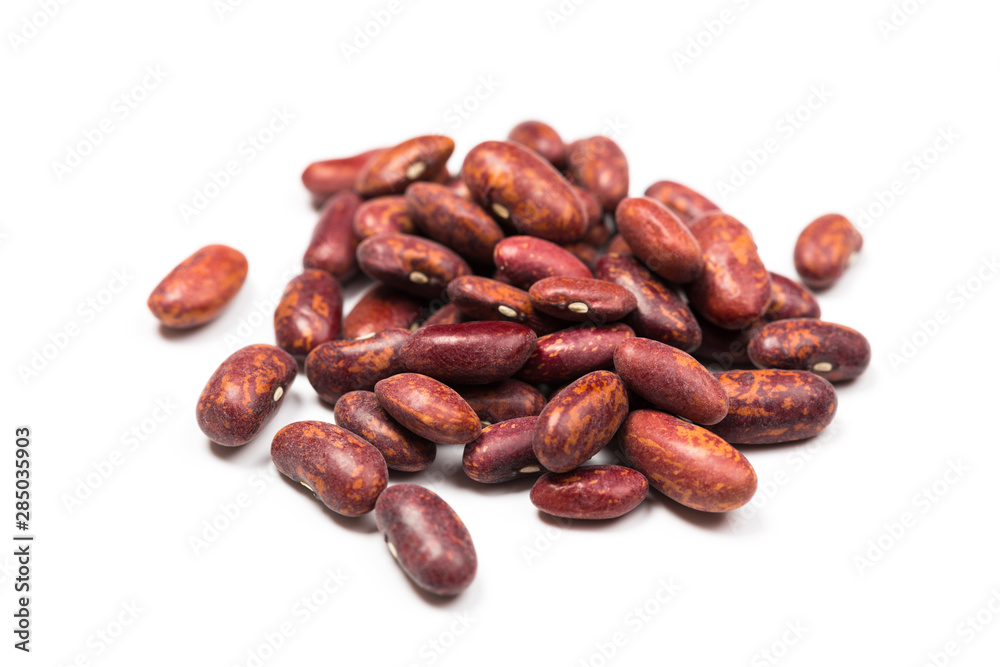 Pile of red kidney bean, canned beans isolated on white background, Top view. Pile of red kidney bean, canned beans isolated on white background, Top view.