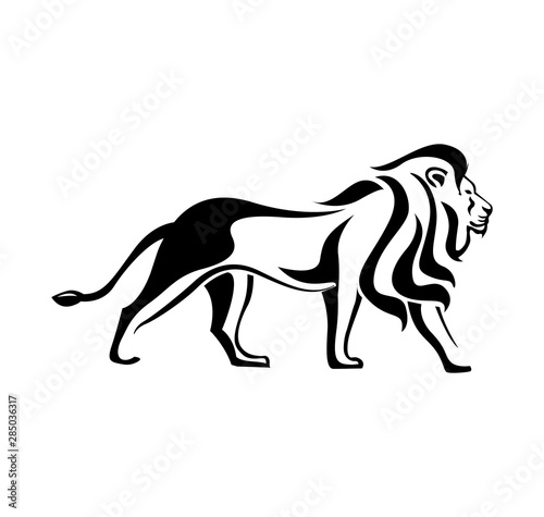 lion logo  royal king animal  vector illustration