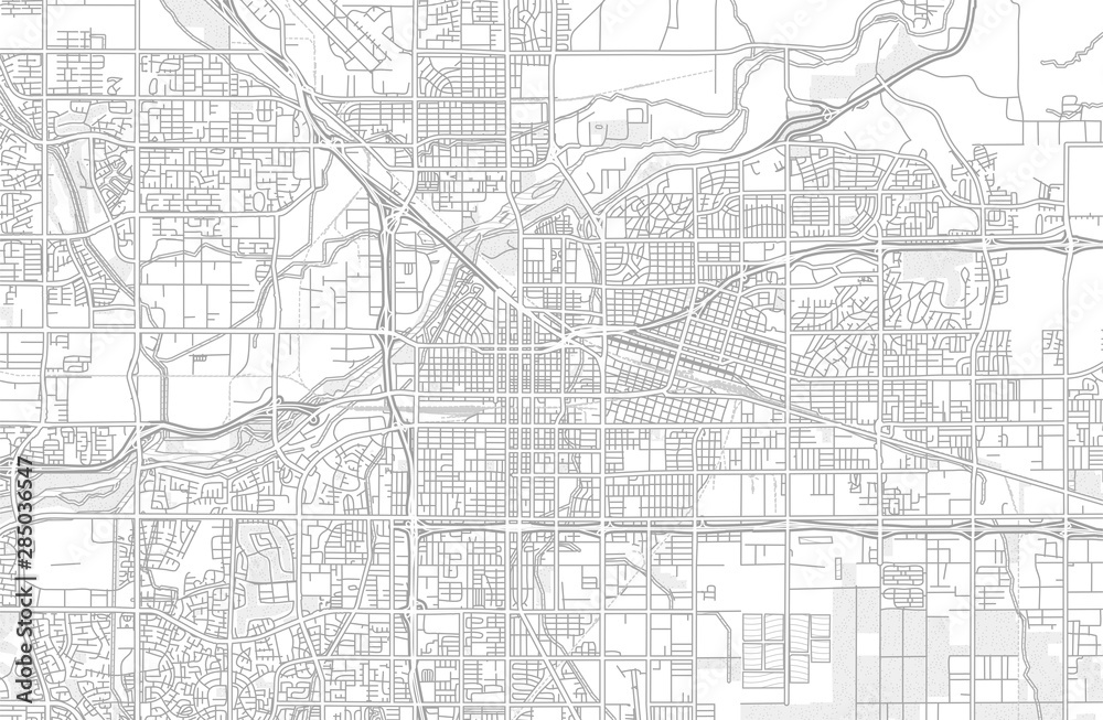 Bakersfield, California, USA, bright outlined vector map