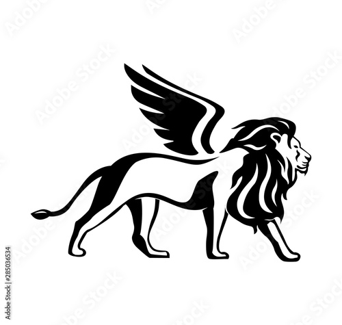 lion logo  royal king animal  vector illustration