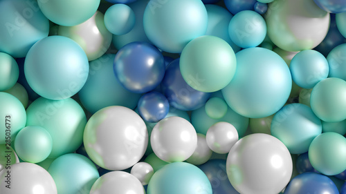 Beautiful festive background with balloons. 3d illustration, 3d rendering.