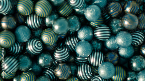 Beautiful festive background with balloons. 3d illustration, 3d rendering.