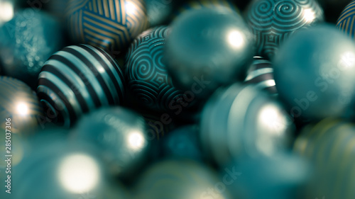 Beautiful festive background with balloons. 3d illustration, 3d rendering.