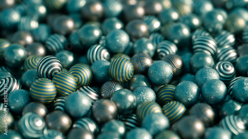 Beautiful festive background with balloons. 3d illustration, 3d rendering.