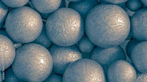 Beautiful festive background with balloons. 3d illustration, 3d rendering.