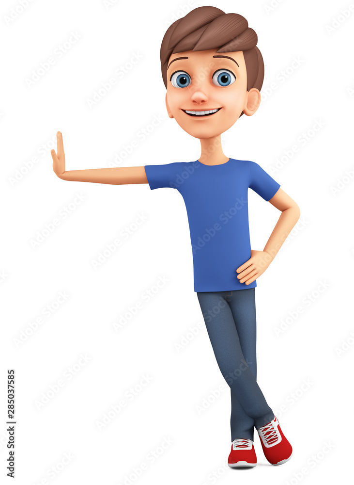 Character cartoon guy on a white background. 3d rendering. Illustration for advertising. Character cartoon guy on a white background. 3d rendering. Illustration for advertising.