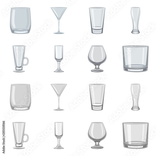 Vector illustration of form and celebration symbol. Collection of form and volume stock symbol for web.