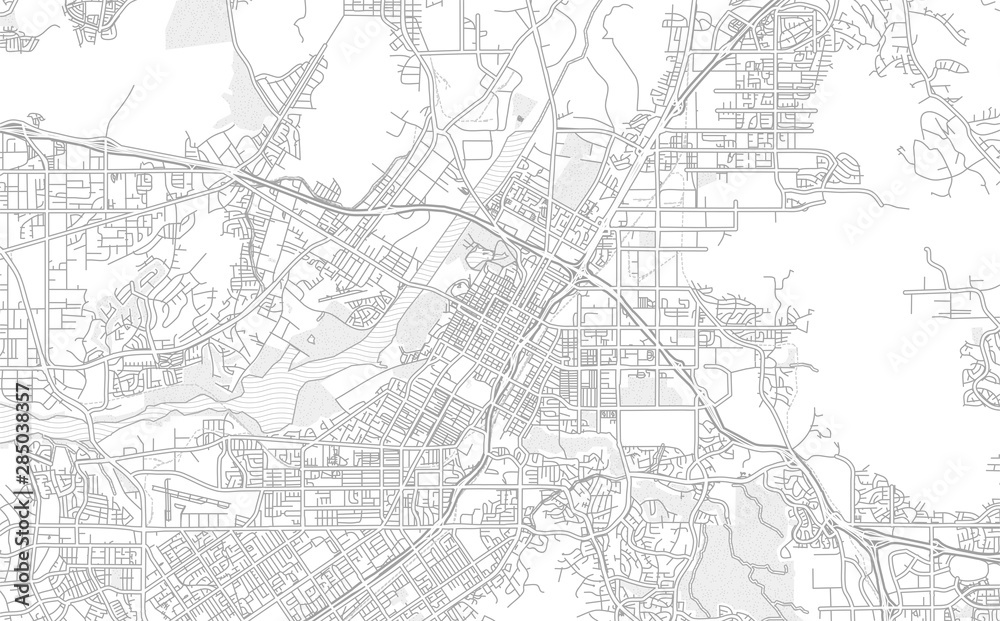 Riverside, California, USA, bright outlined vector map
