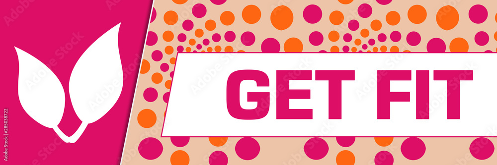 Get Fit Pink Orange Dots Background Symbol 