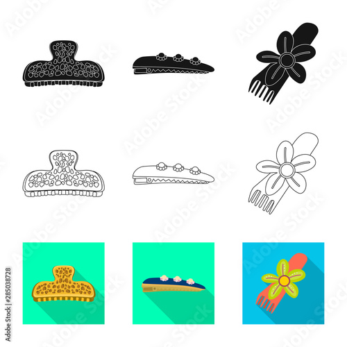 Isolated object of beauty and fashion symbol. Collection of beauty and female vector icon for stock.