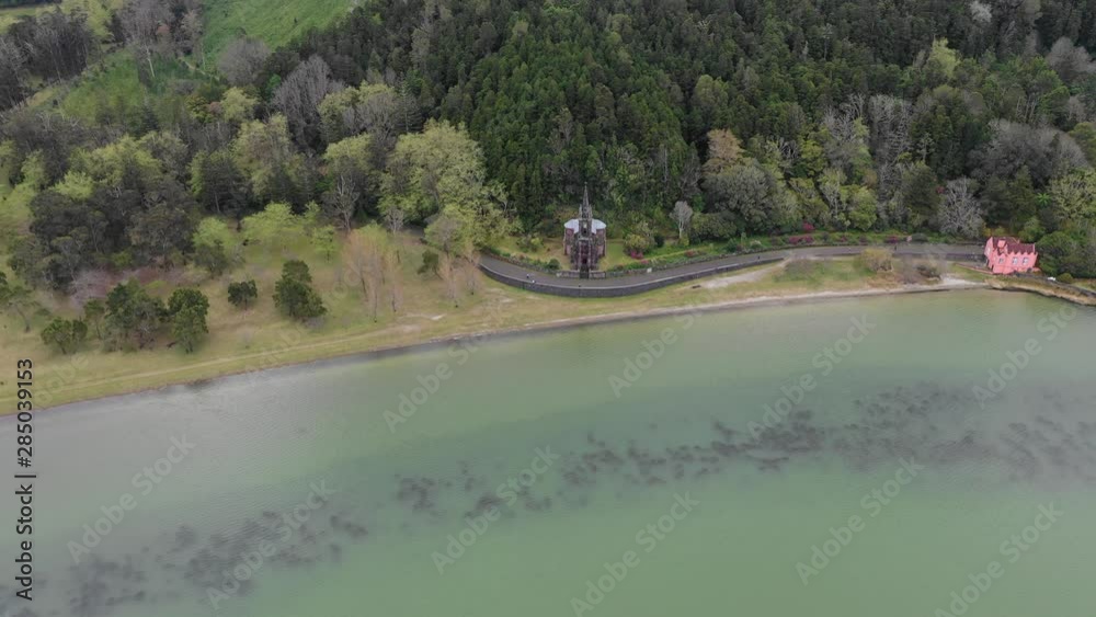 Azoren au der Luft - Sao Miguel: Stadt Furnas, Seen und Landschaften aus der Luft
