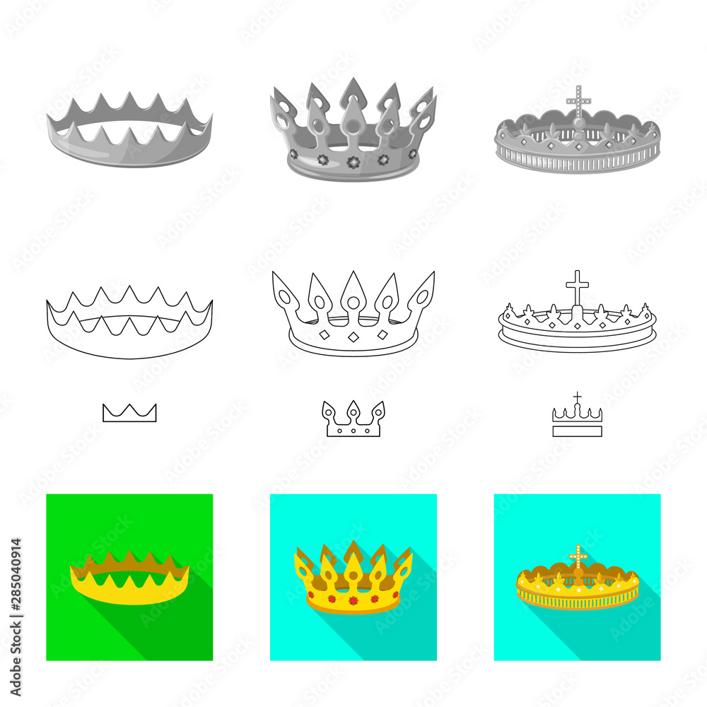 Vector design of medieval and nobility icon. Collection of medieval and monarchy stock vector illustration. Vector design of medieval and nobility icon. Collection of medieval and monarchy stock vector illustration.
